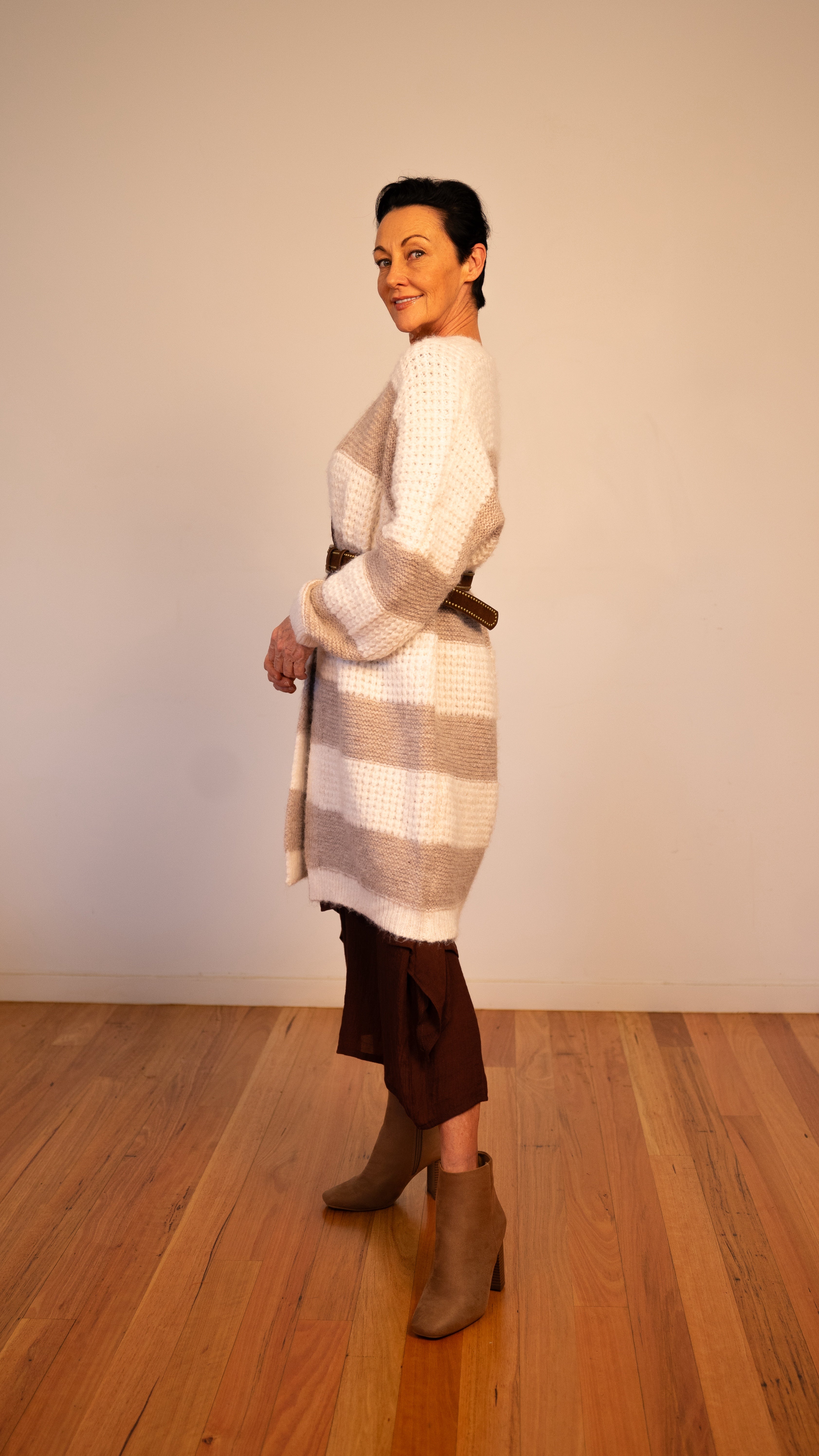 NEW Cosy Cardi - Cream &amp; Latte