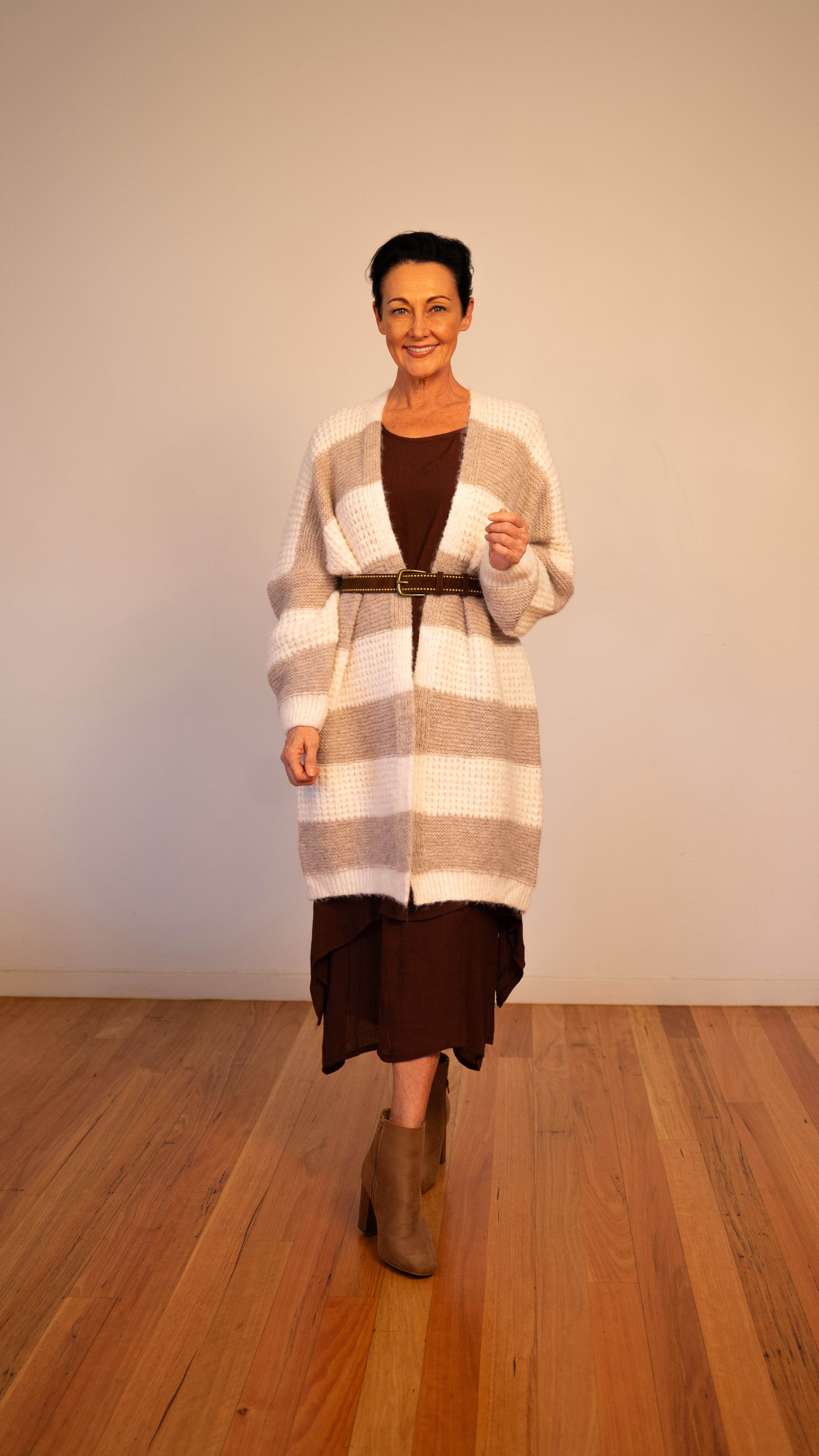 NEW Cosy Cardi - Cream &amp; Latte