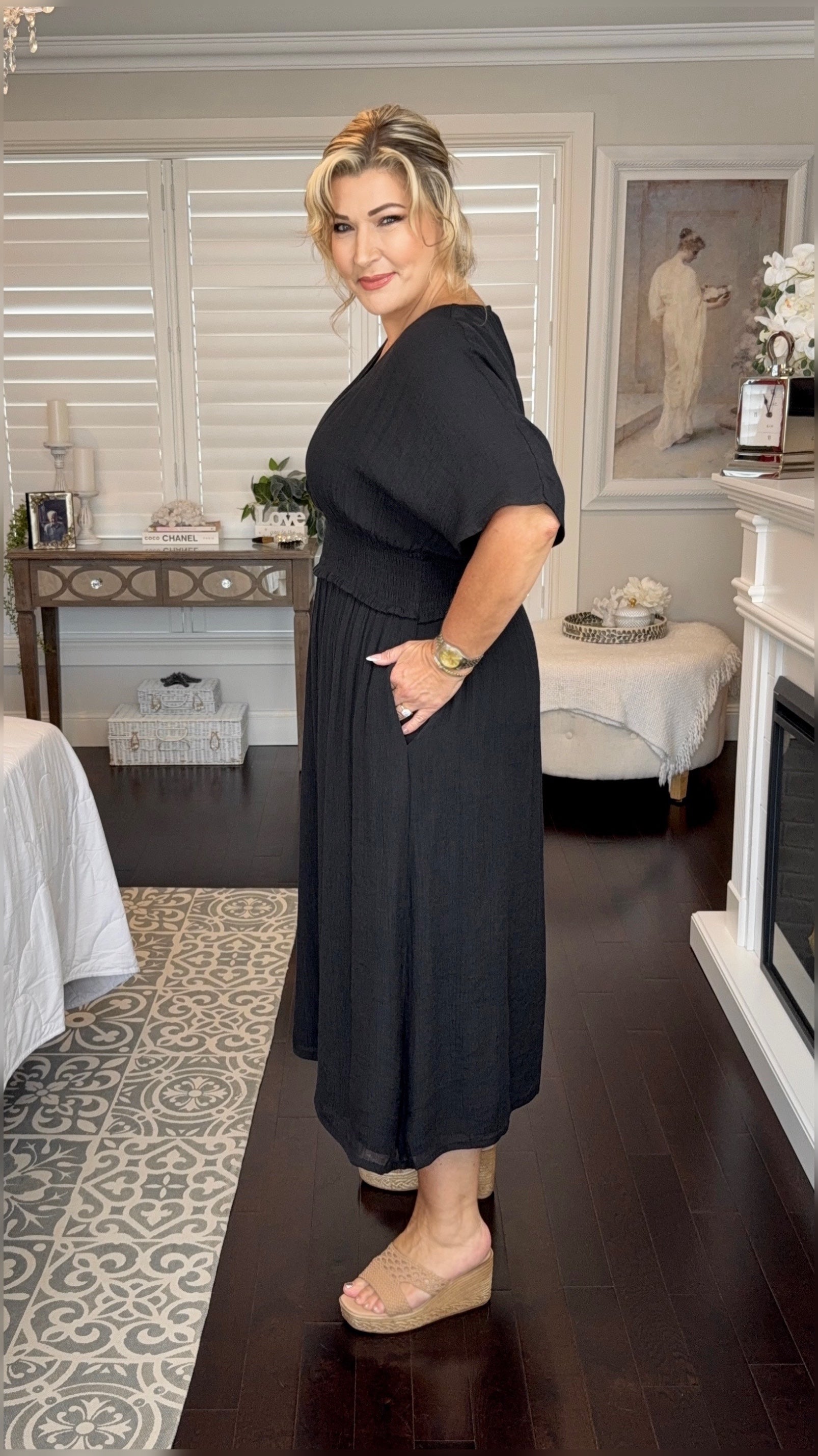 JUST ARRIVED Poppy Dress in Black