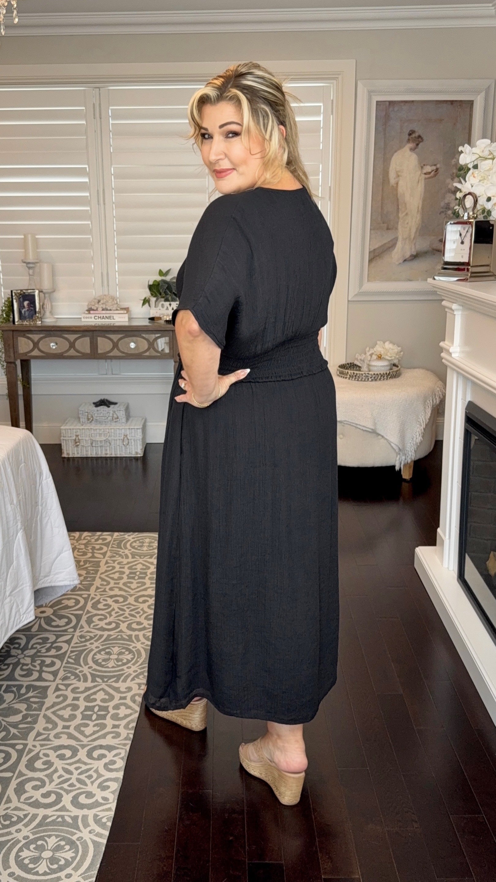 JUST ARRIVED Poppy Dress in Black