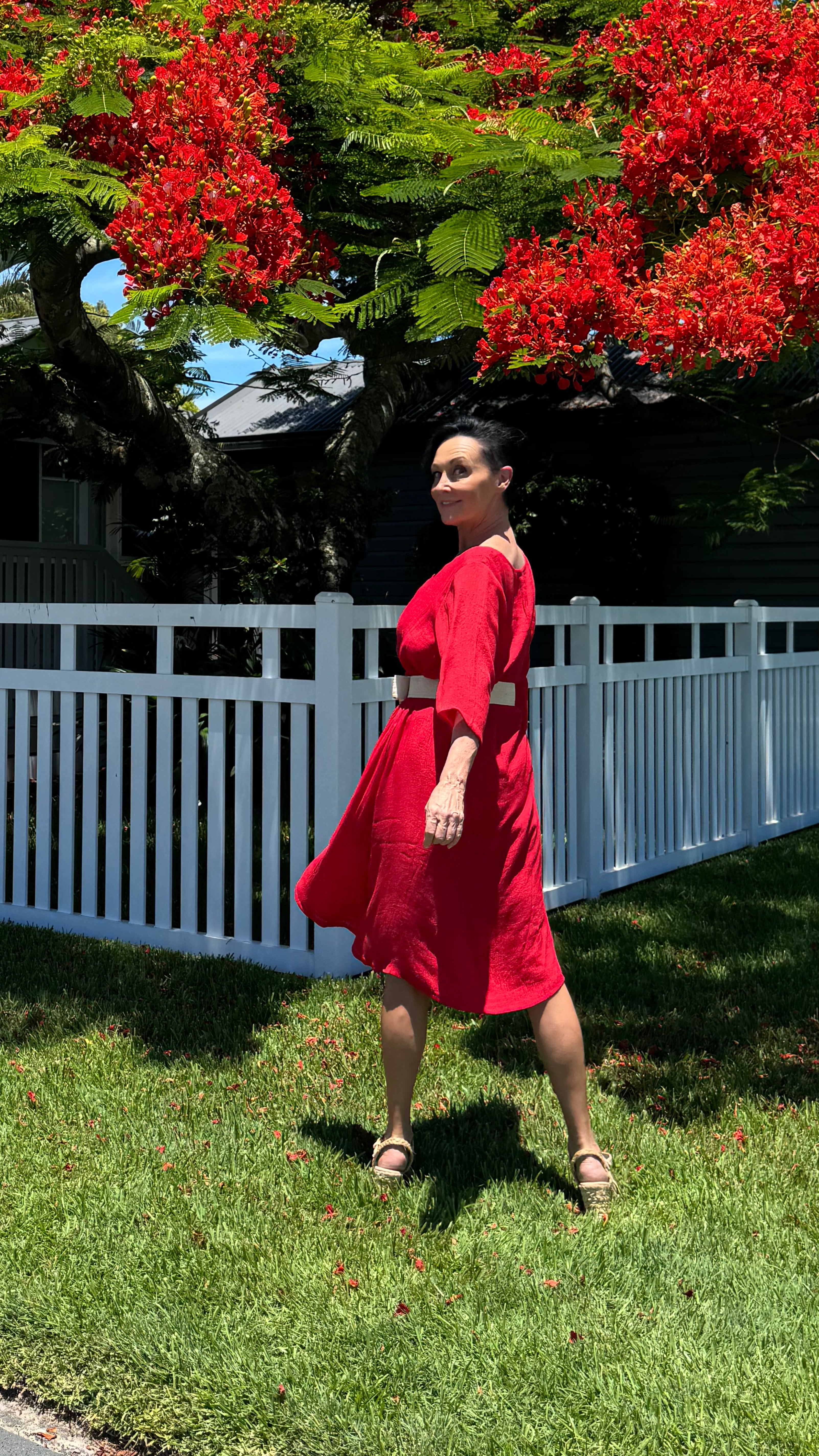 JUST ARRIVED Oh Carol Dress Red