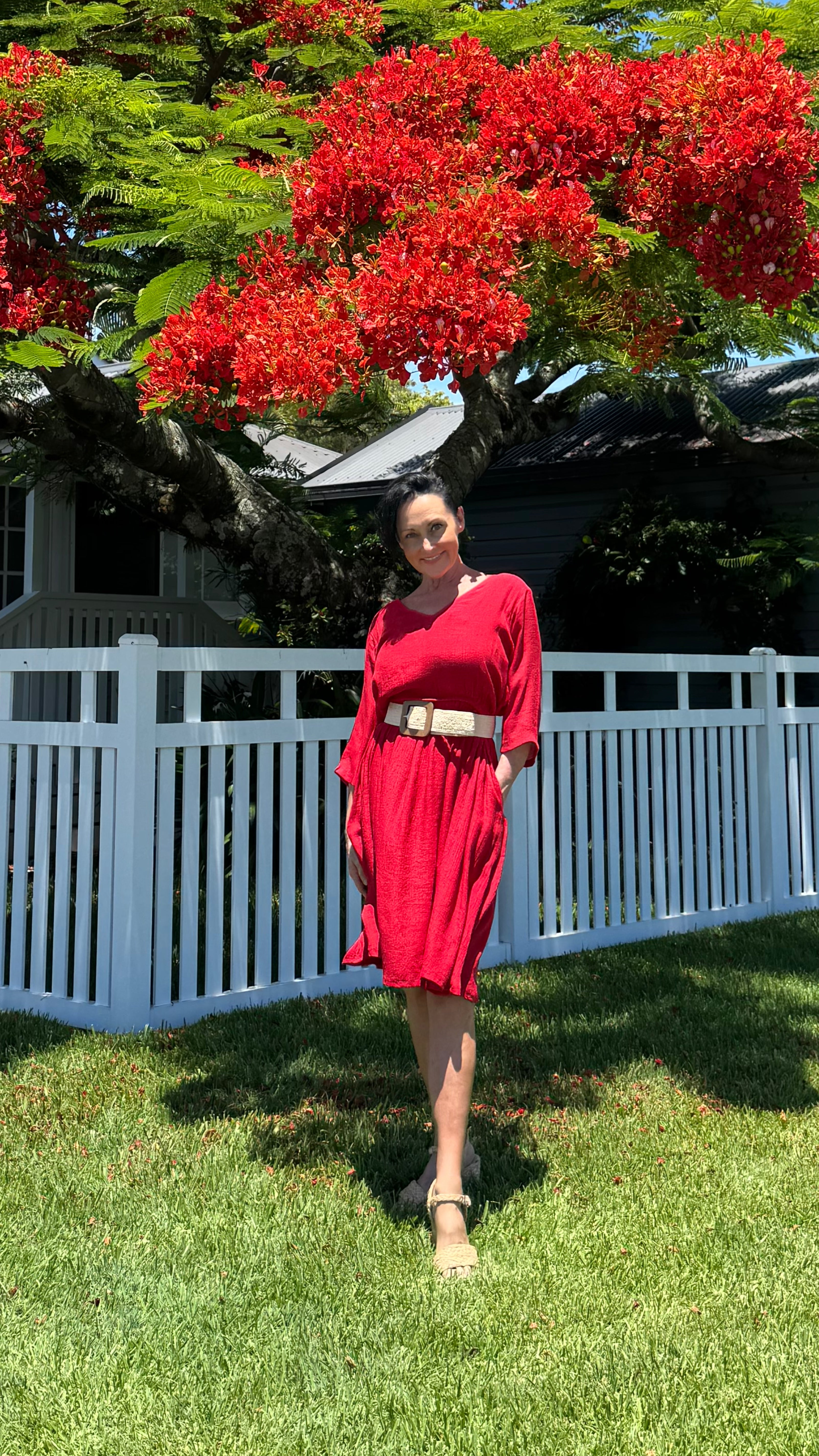 JUST ARRIVED Oh Carol Dress Red