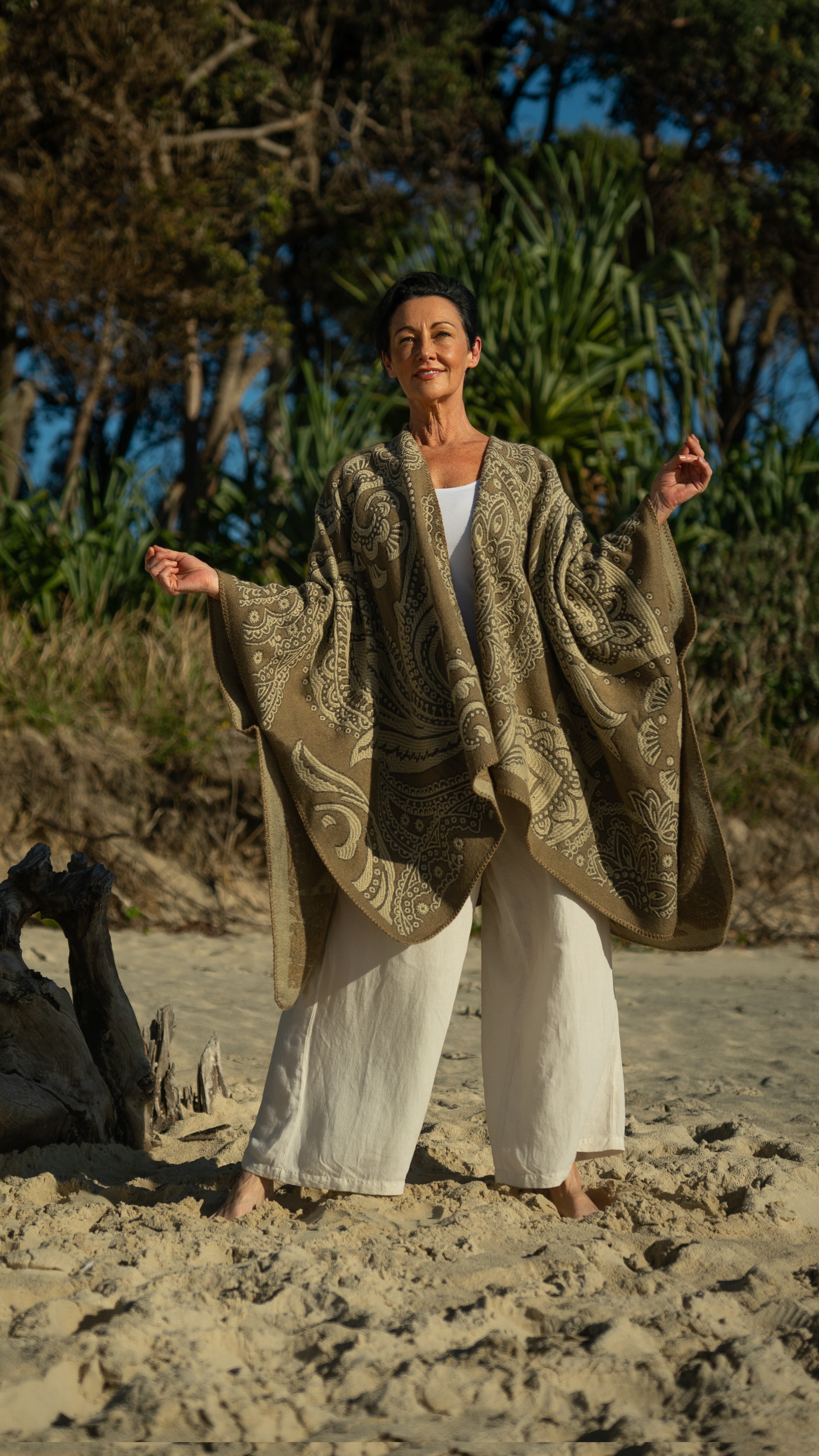 NEW Lucia Cape Poncho Paisley