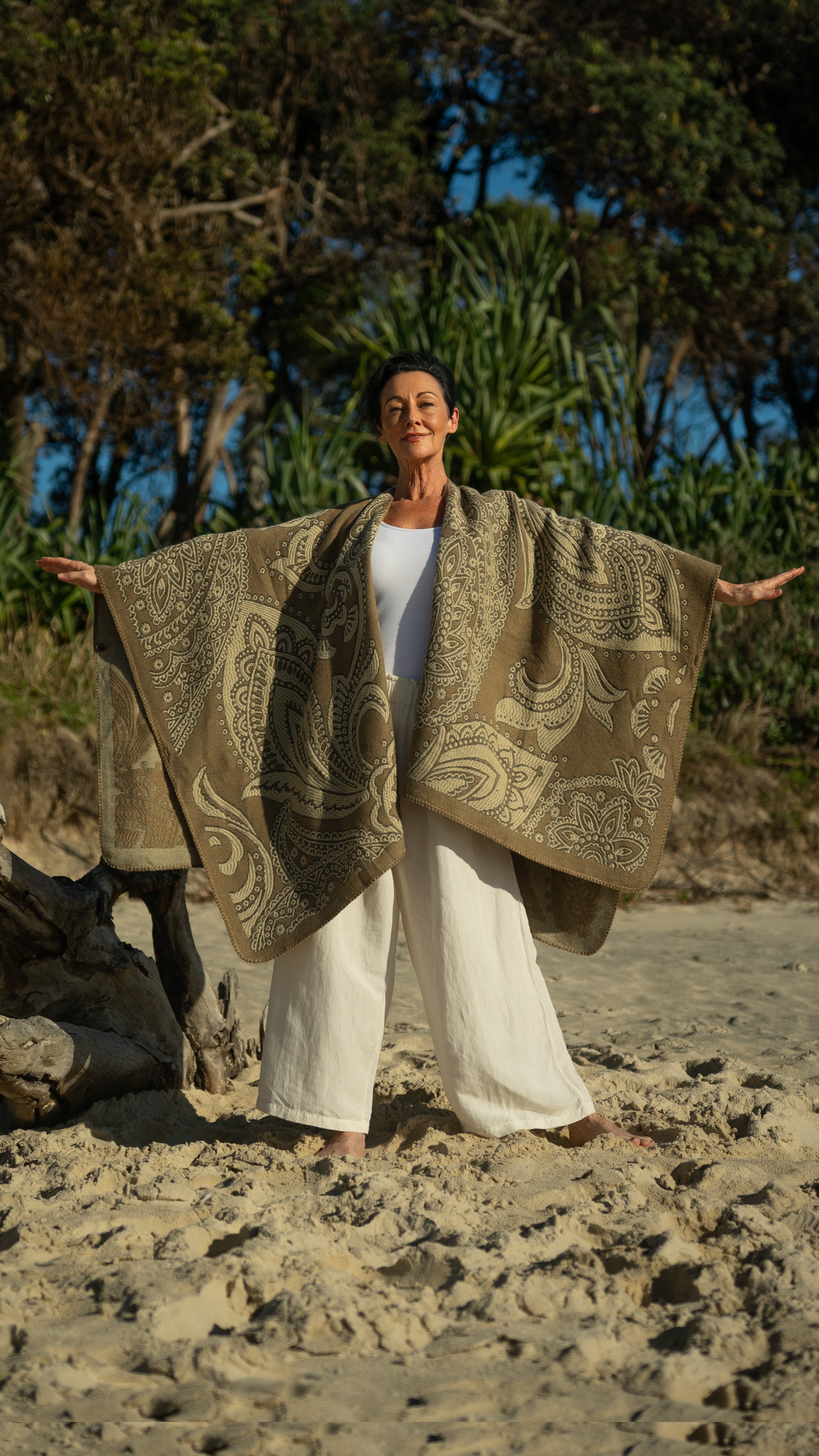 NEW Lucia Cape Poncho Paisley