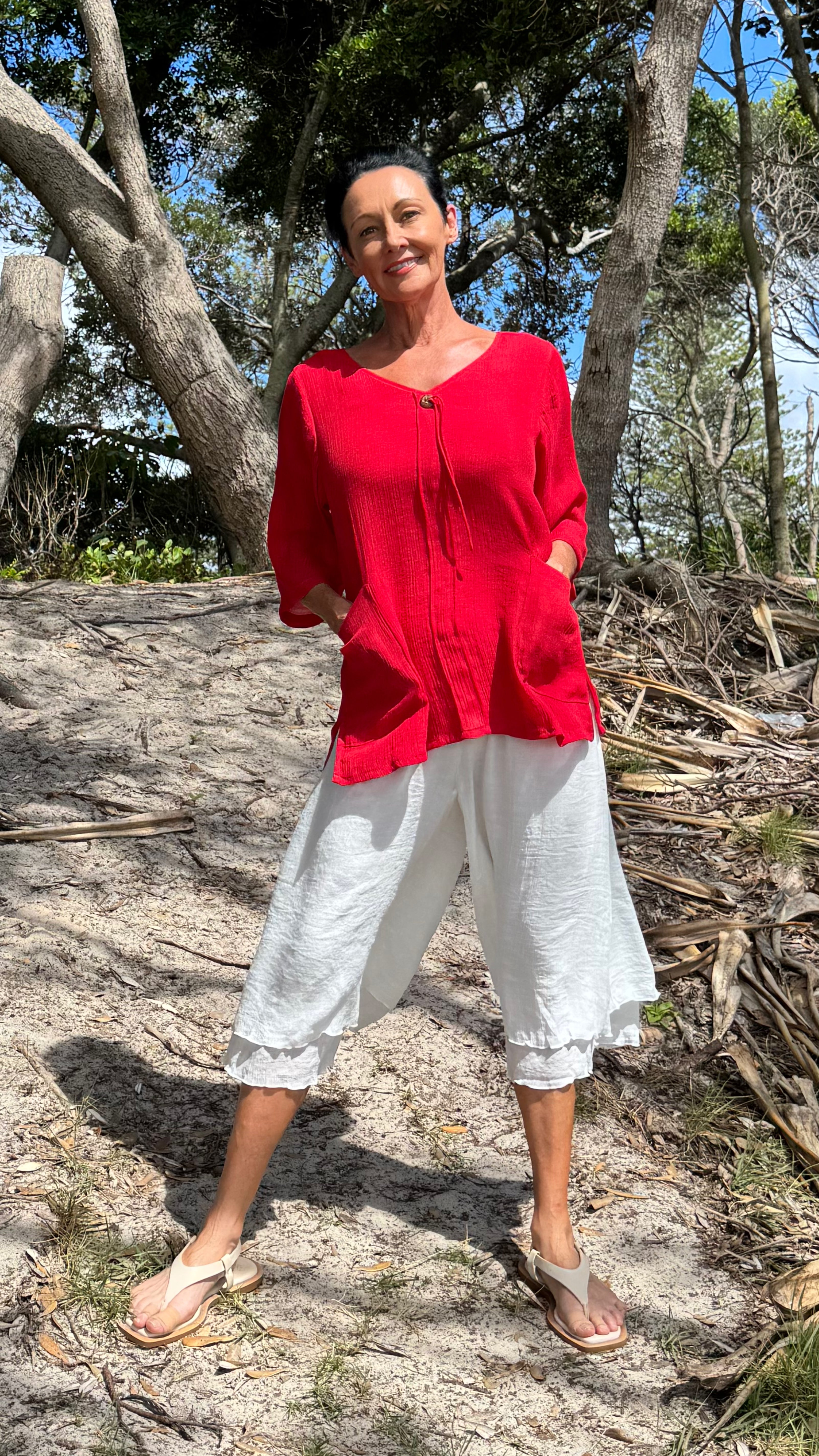 New Pocket Top in Red