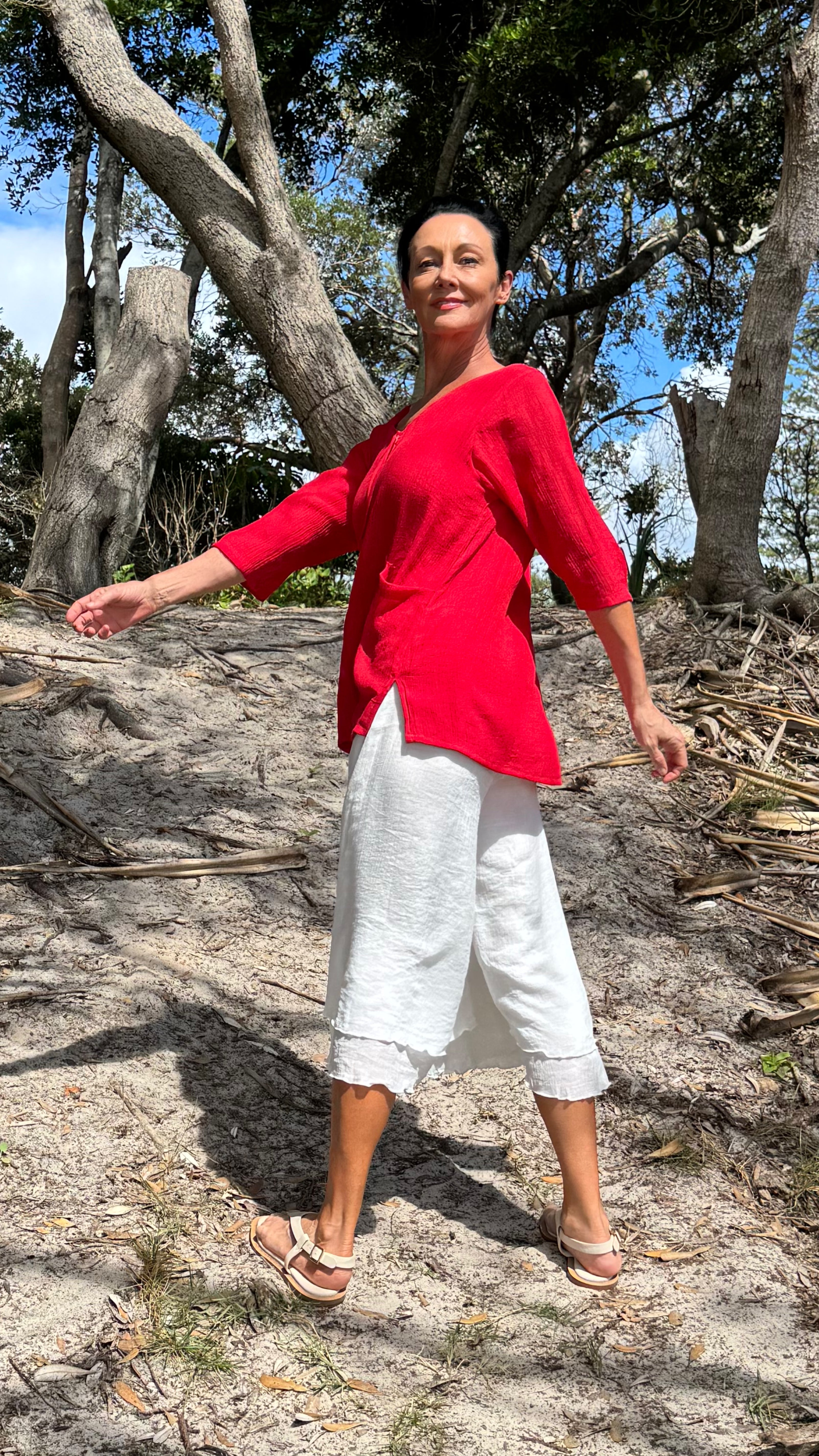 New Pocket Top in Red