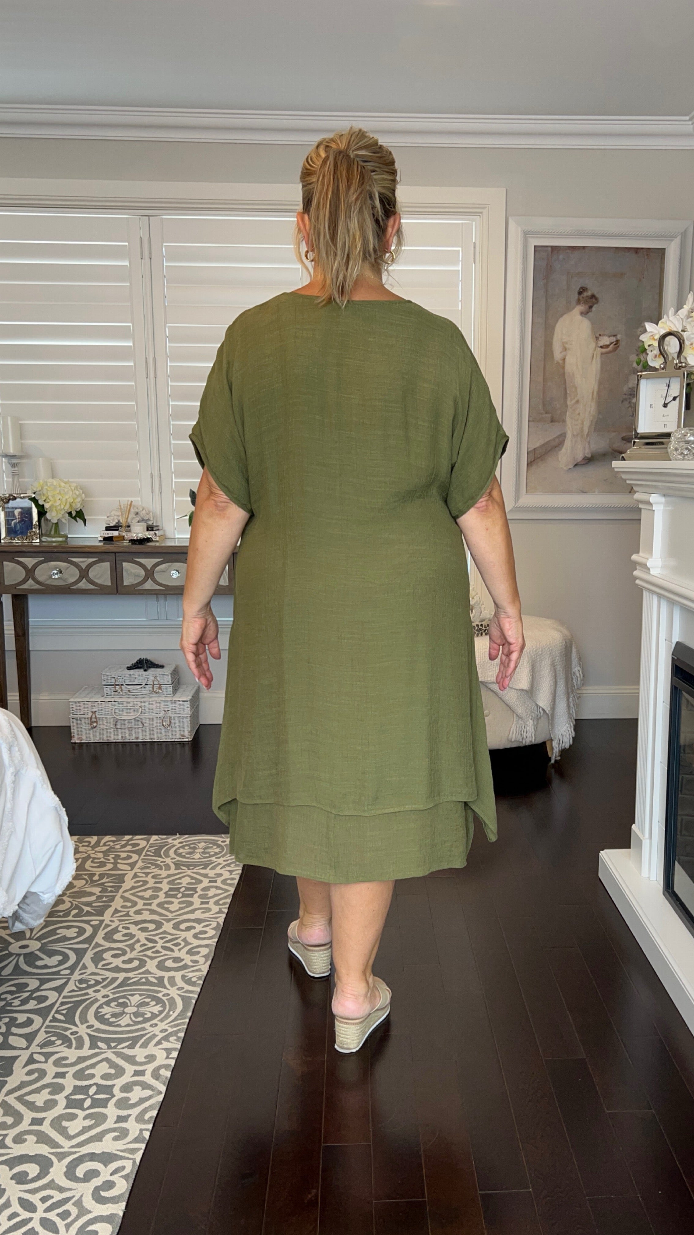 Chelsea Dress in Olive