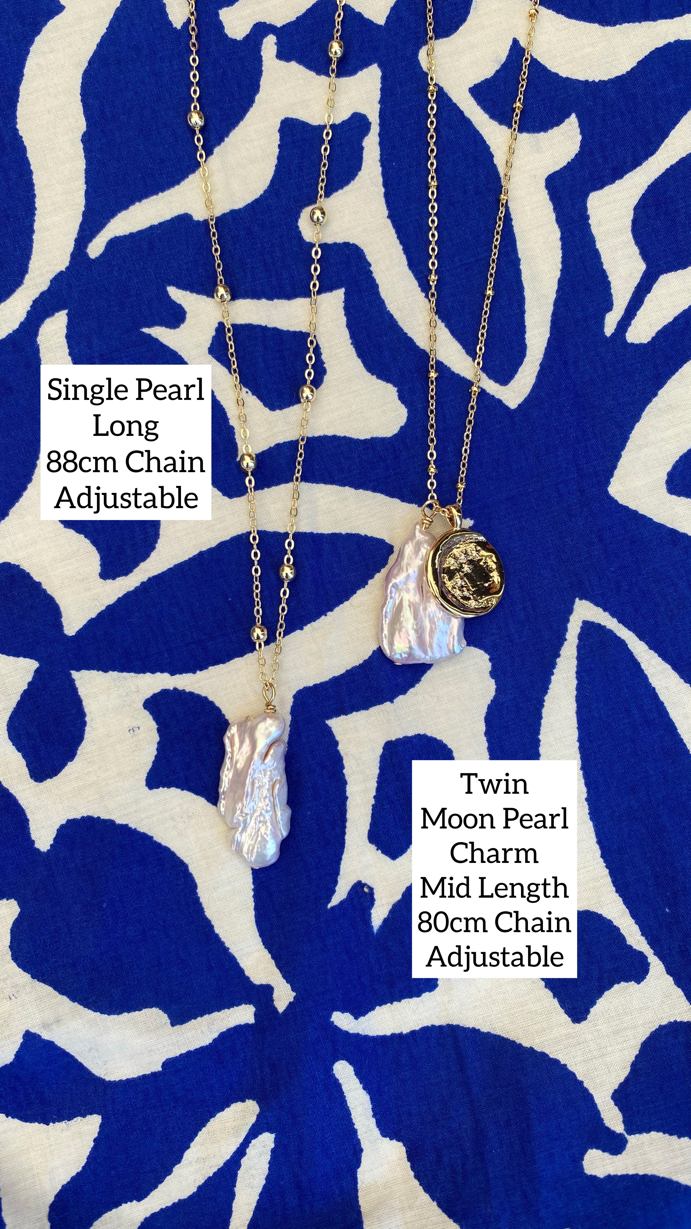 Back in Stock Moon Pearl Necklace