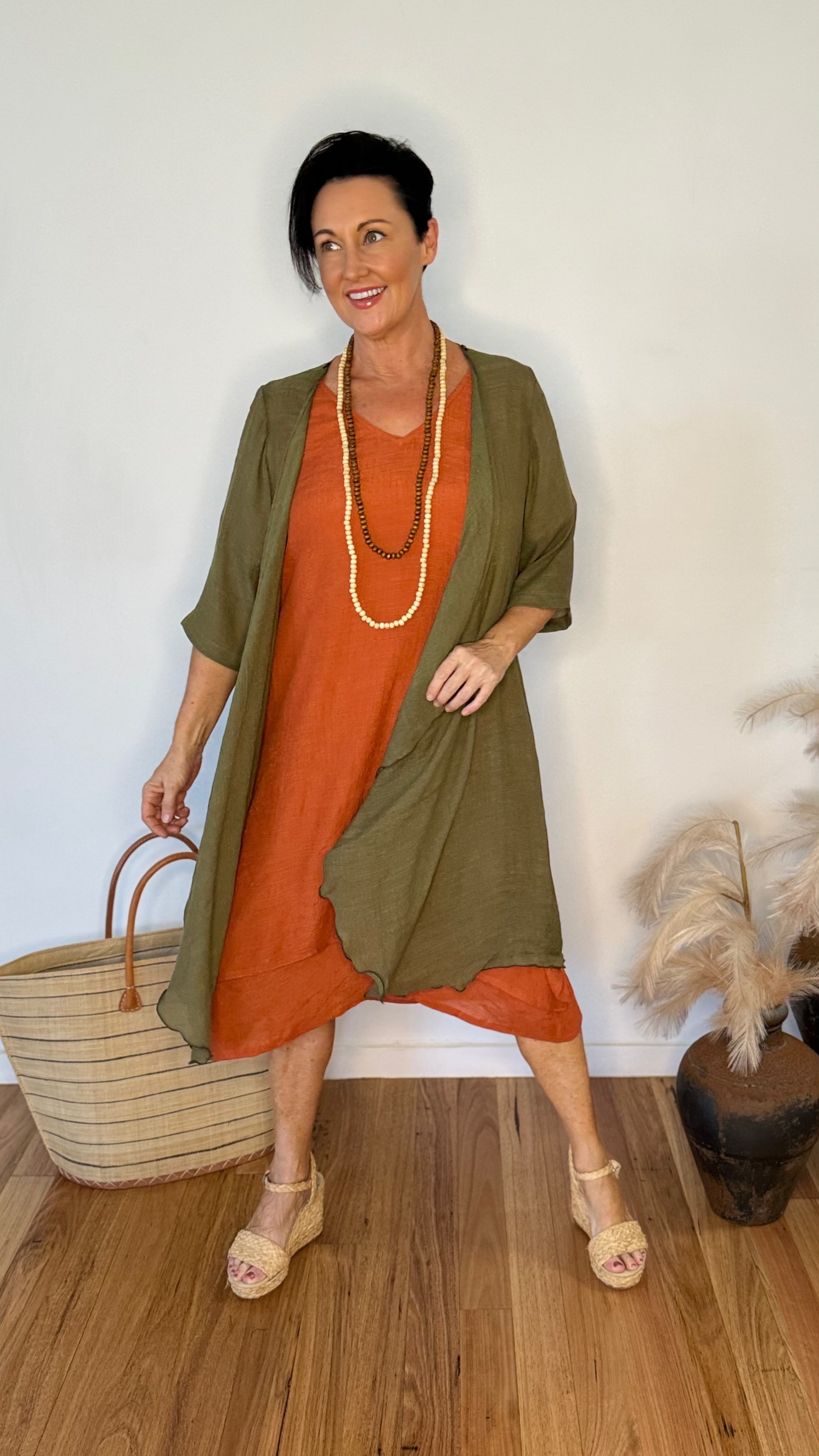 LAST CHANCE Chelsea Dress in RUST