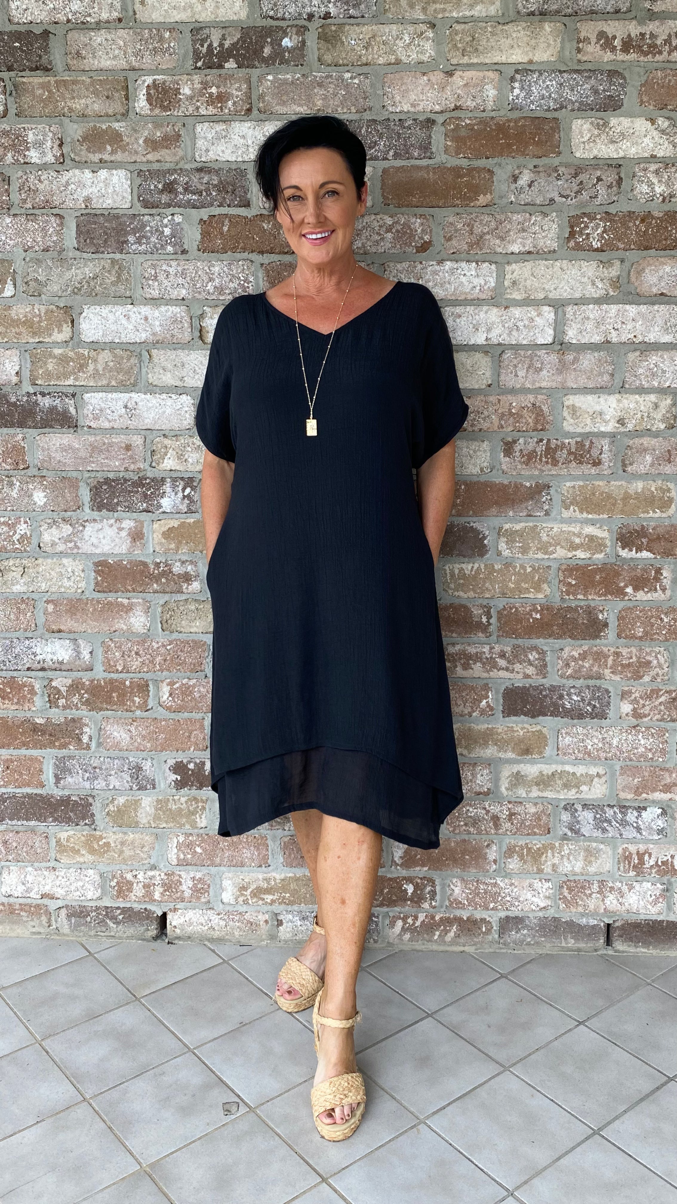 Chelsea Dress in BLACK – White Amber Label