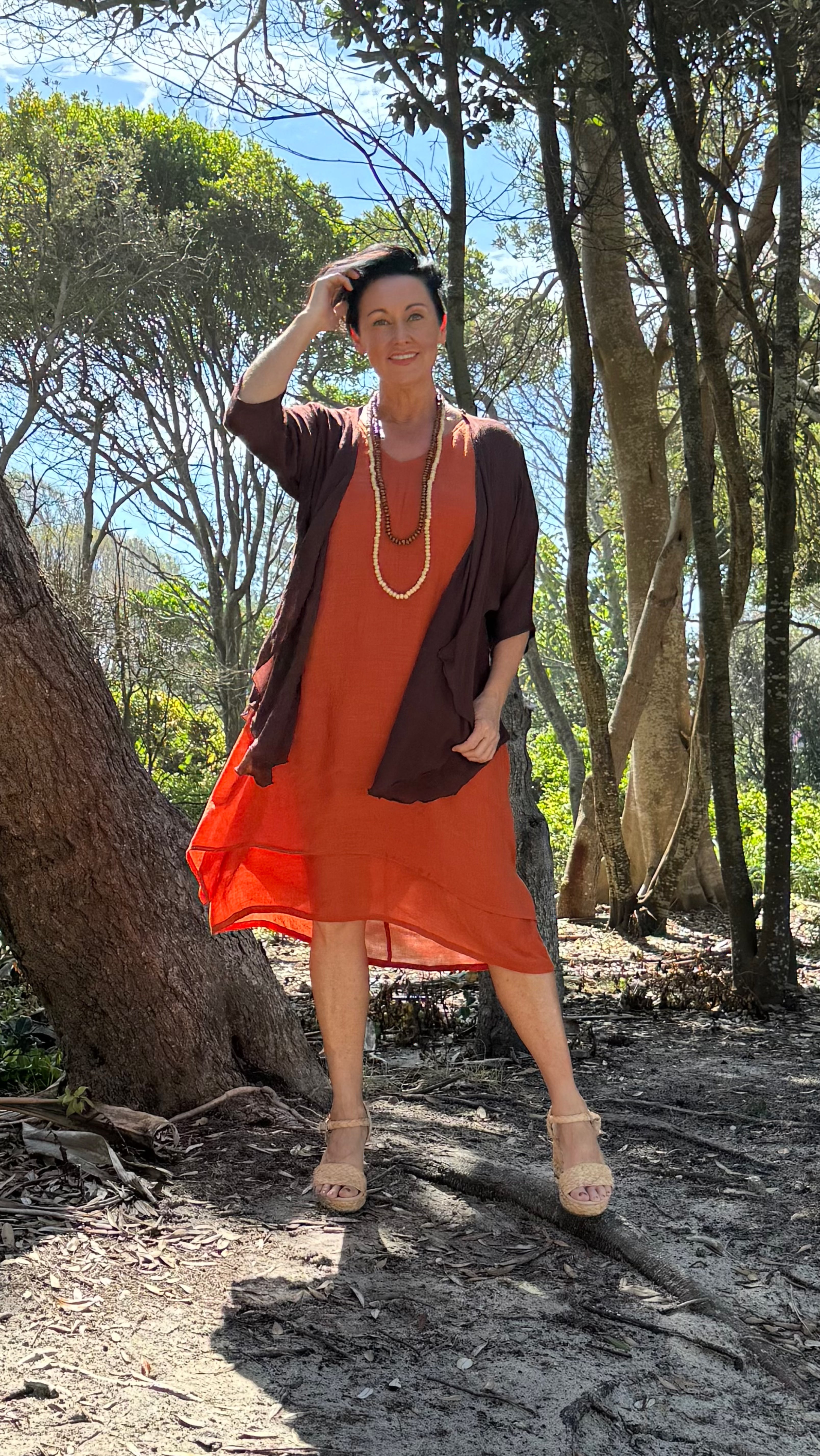 LAST CHANCE Chelsea Dress in RUST