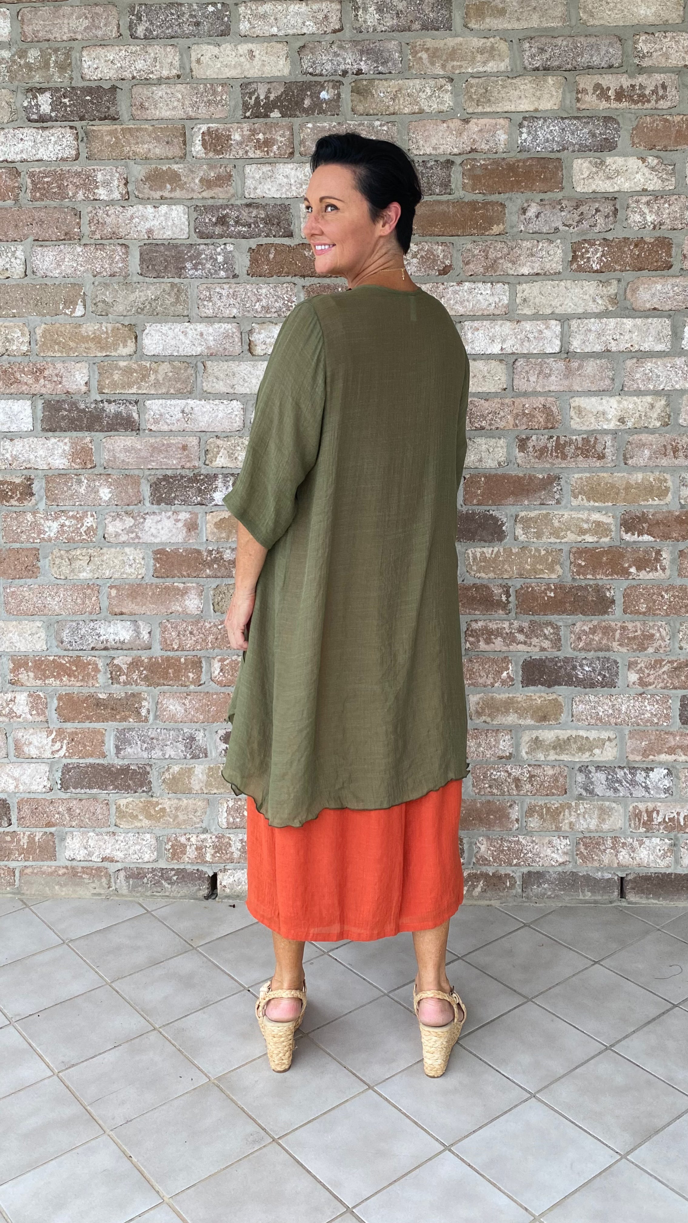 NEW LONG Infinity Jacket/Top Olive