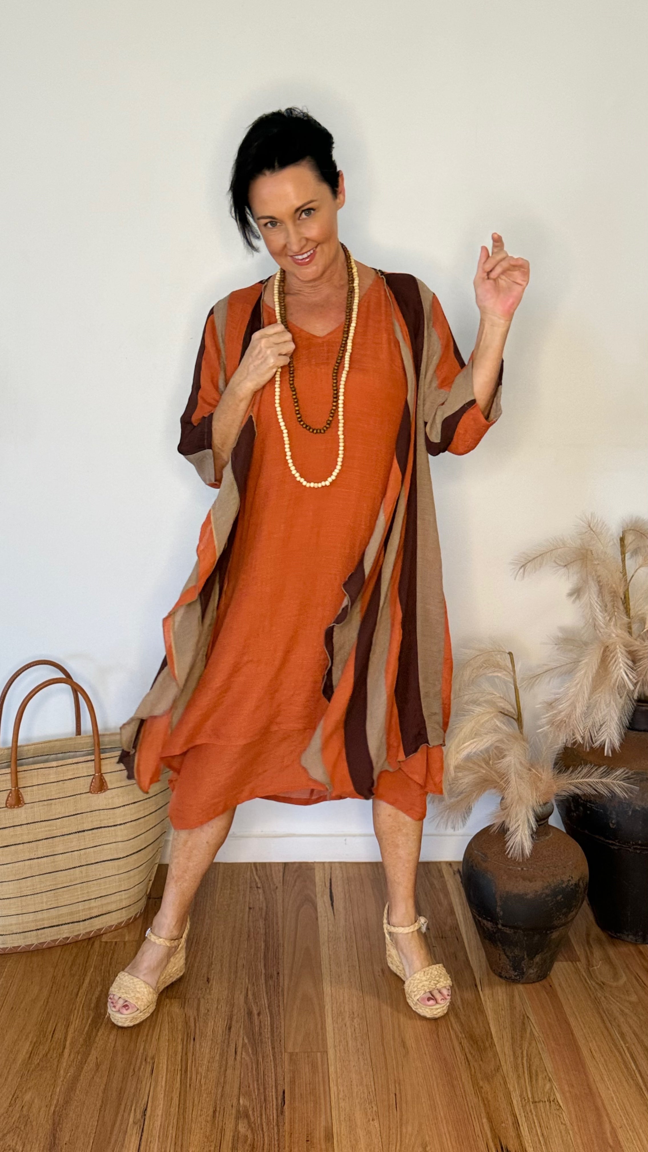 LAST CHANCE Chelsea Dress in RUST