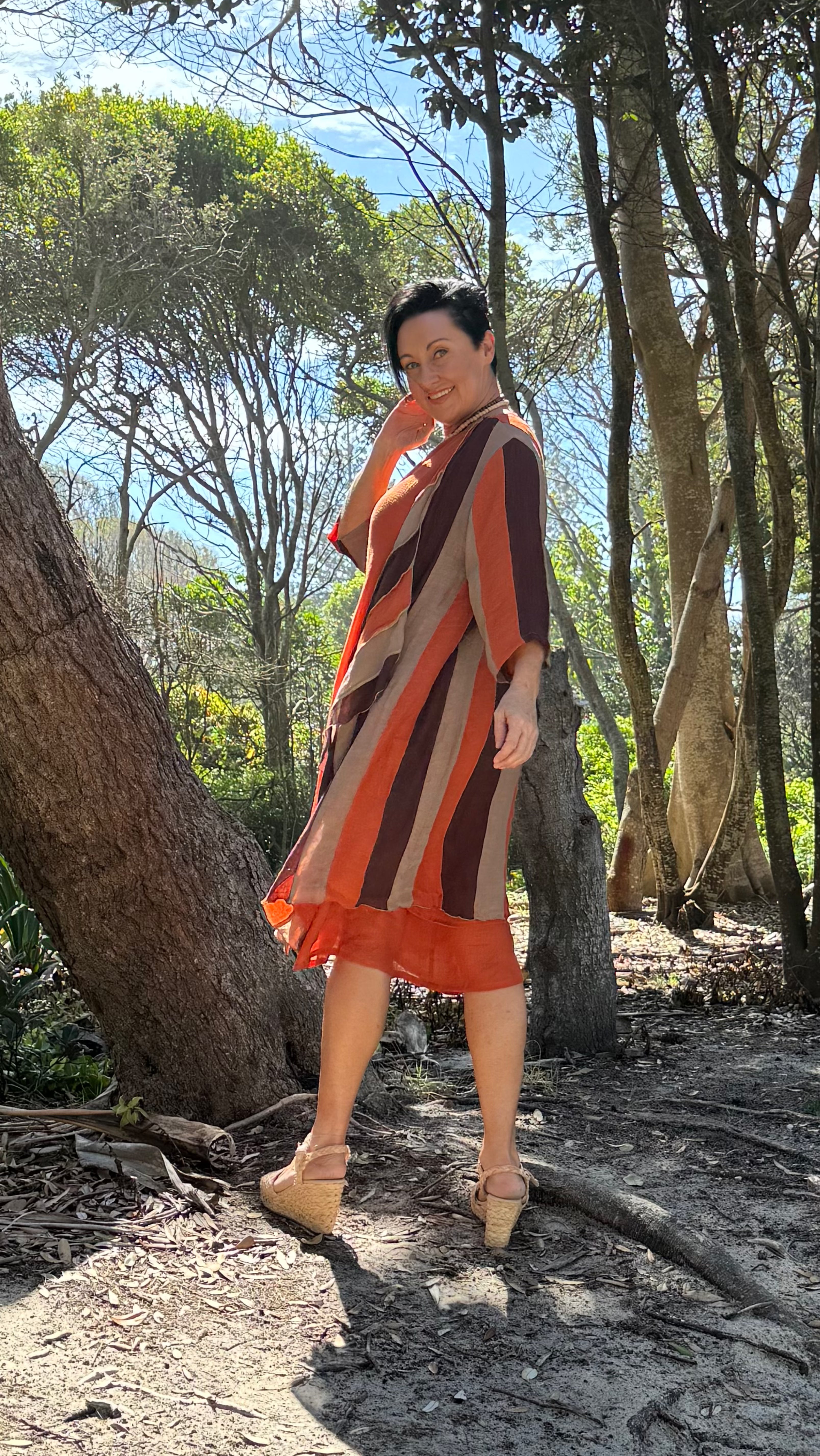 LAST CHANCE Chelsea Dress in RUST