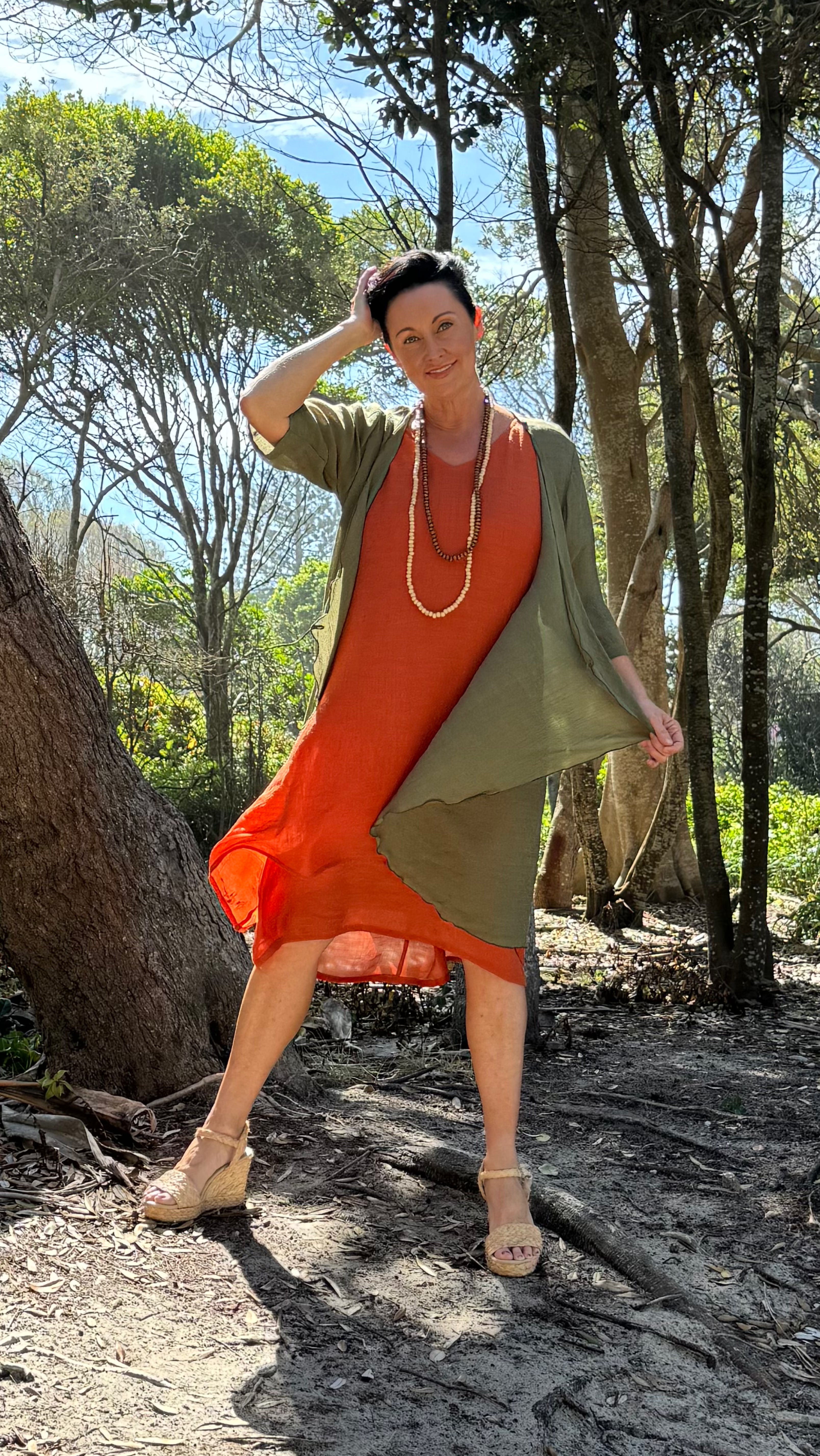 LAST CHANCE Chelsea Dress in RUST