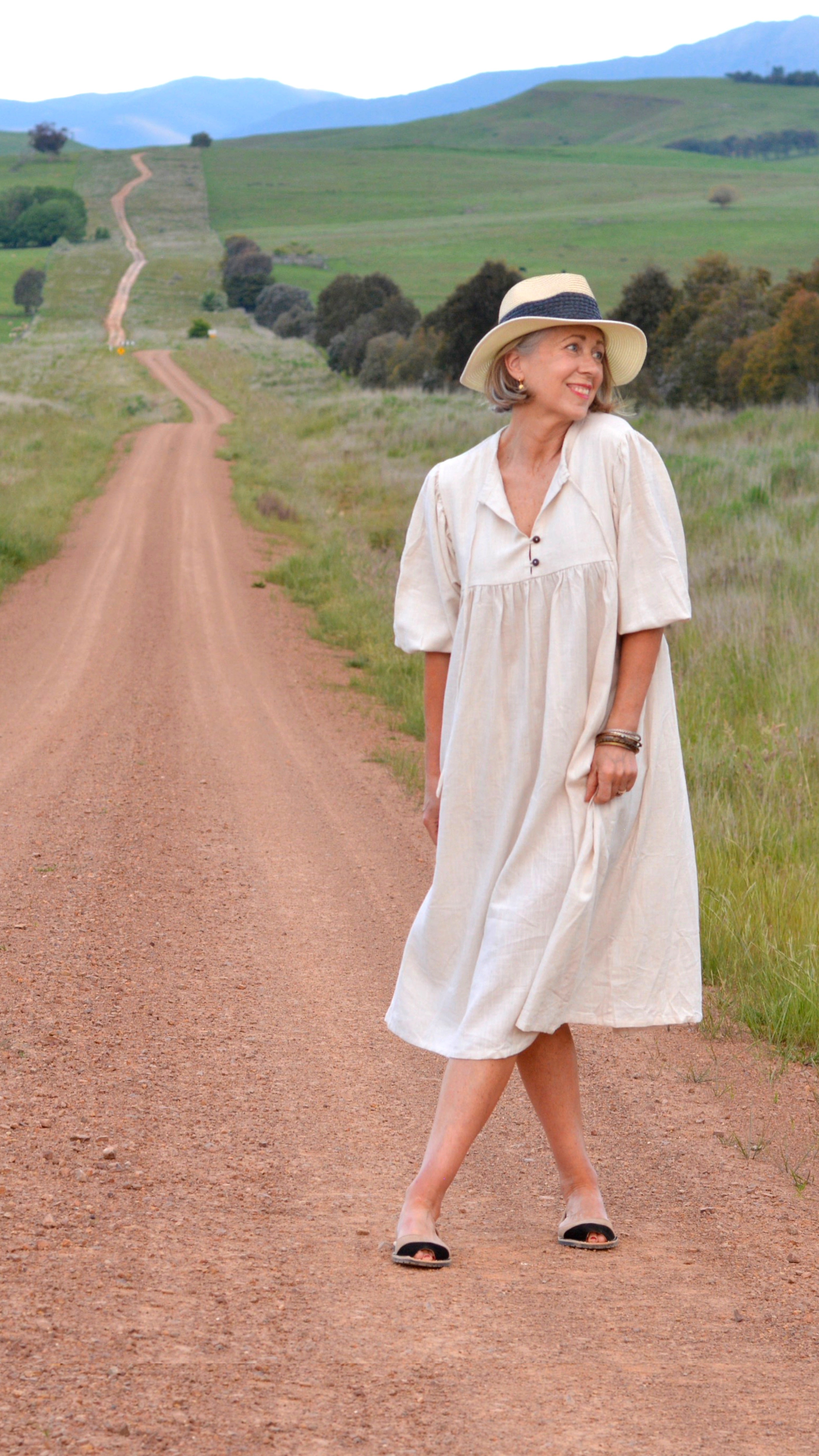 NEW Linen Faraway Dress in Sand freeshipping - White Amber the Label