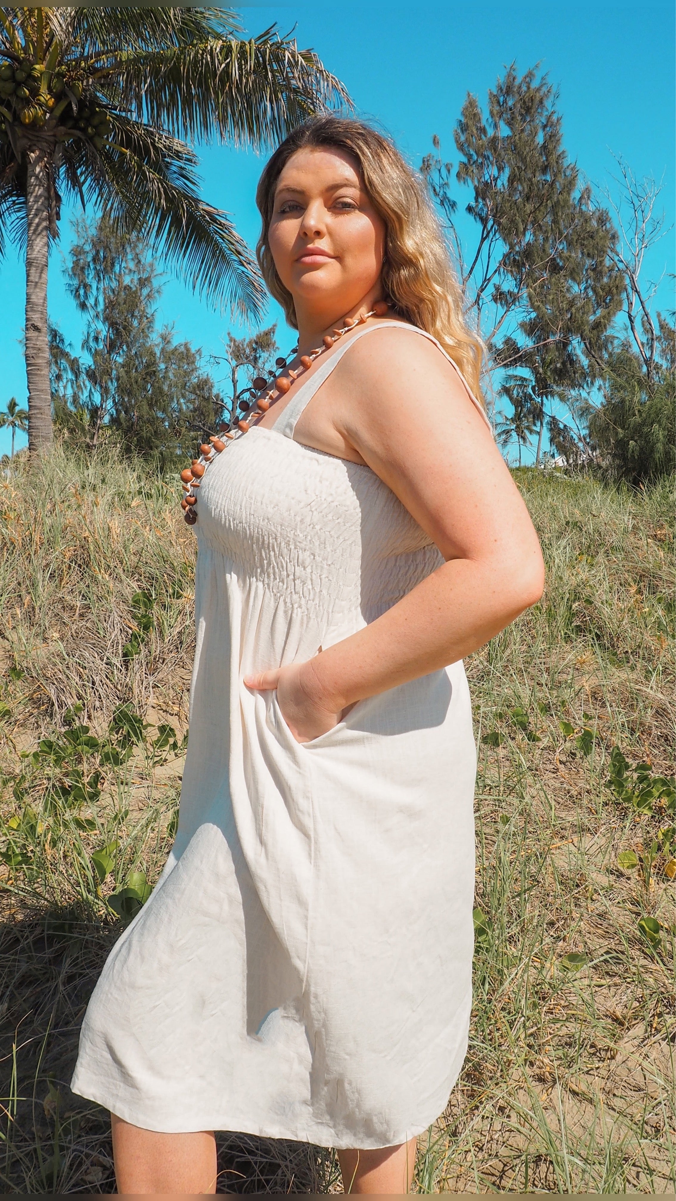 NEW Linen Skirt/Dress in Sand freeshipping - White Amber the Label