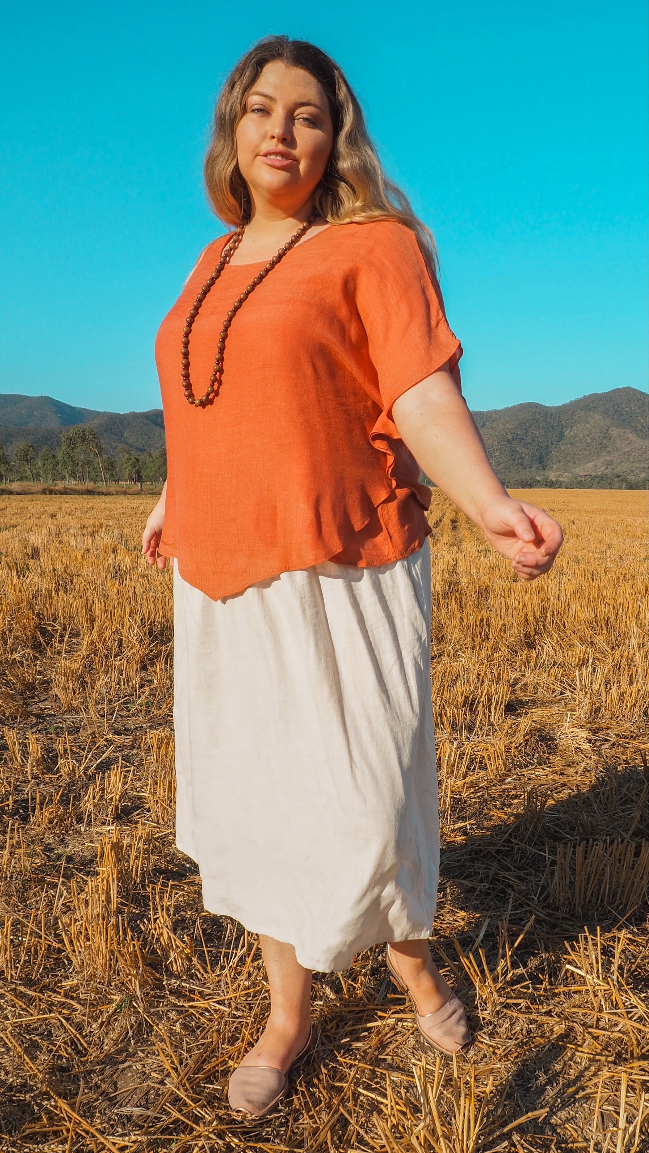 NEW Linen Skirt/Dress in Sand freeshipping - White Amber the Label