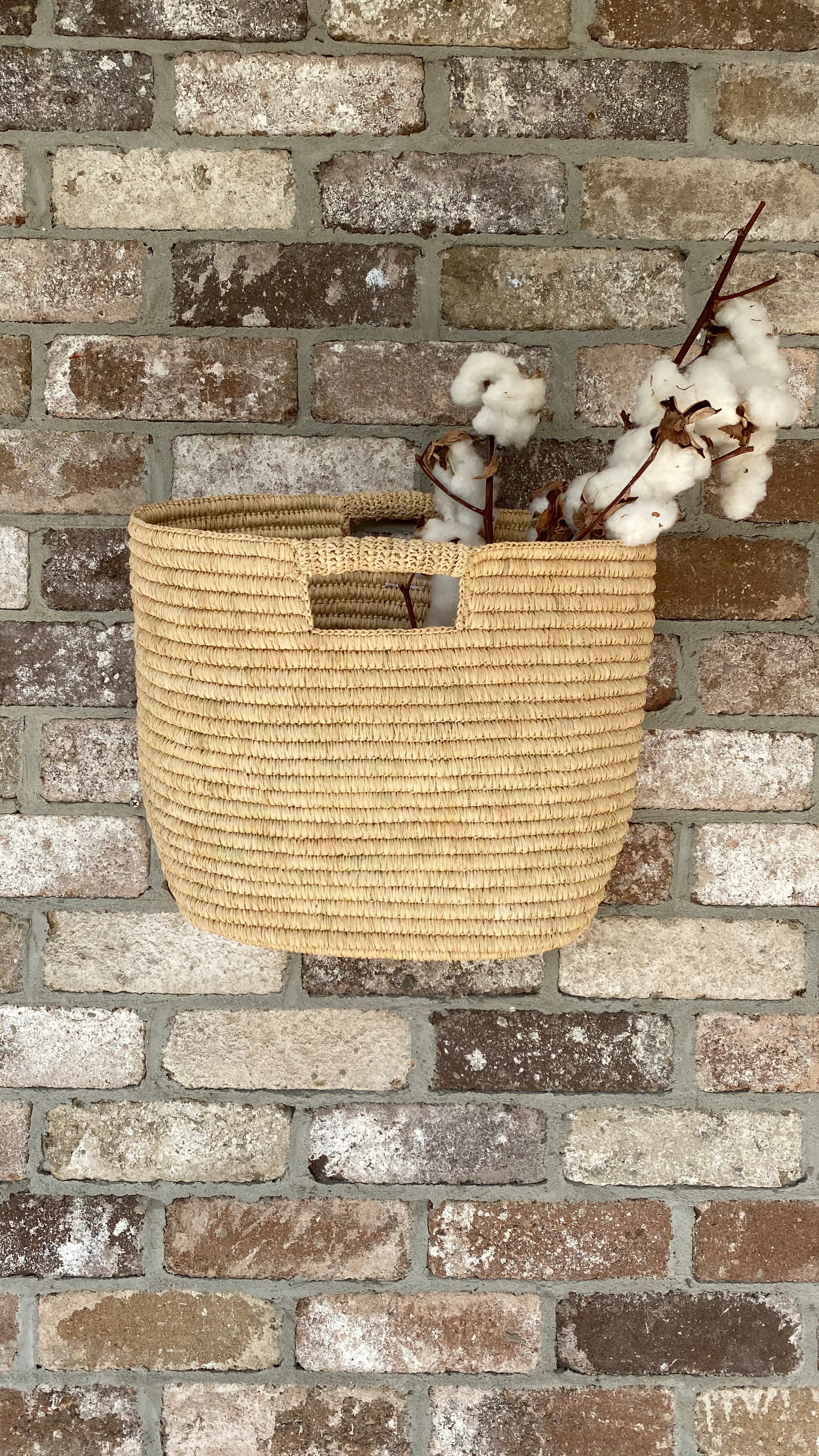 NEW Woven Bucket Basket freeshipping - White Amber the Label