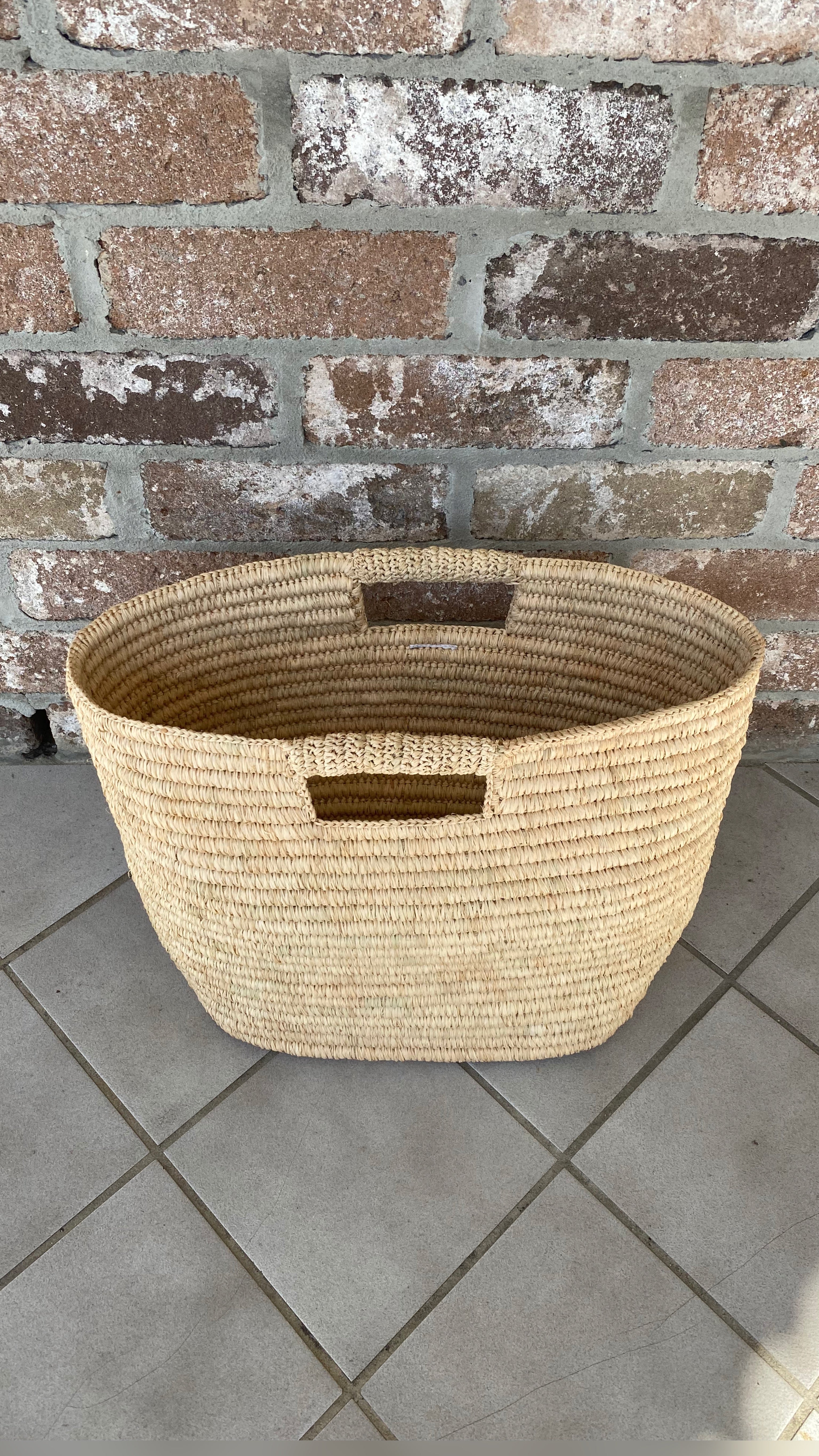 NEW Woven Bucket Basket freeshipping - White Amber the Label