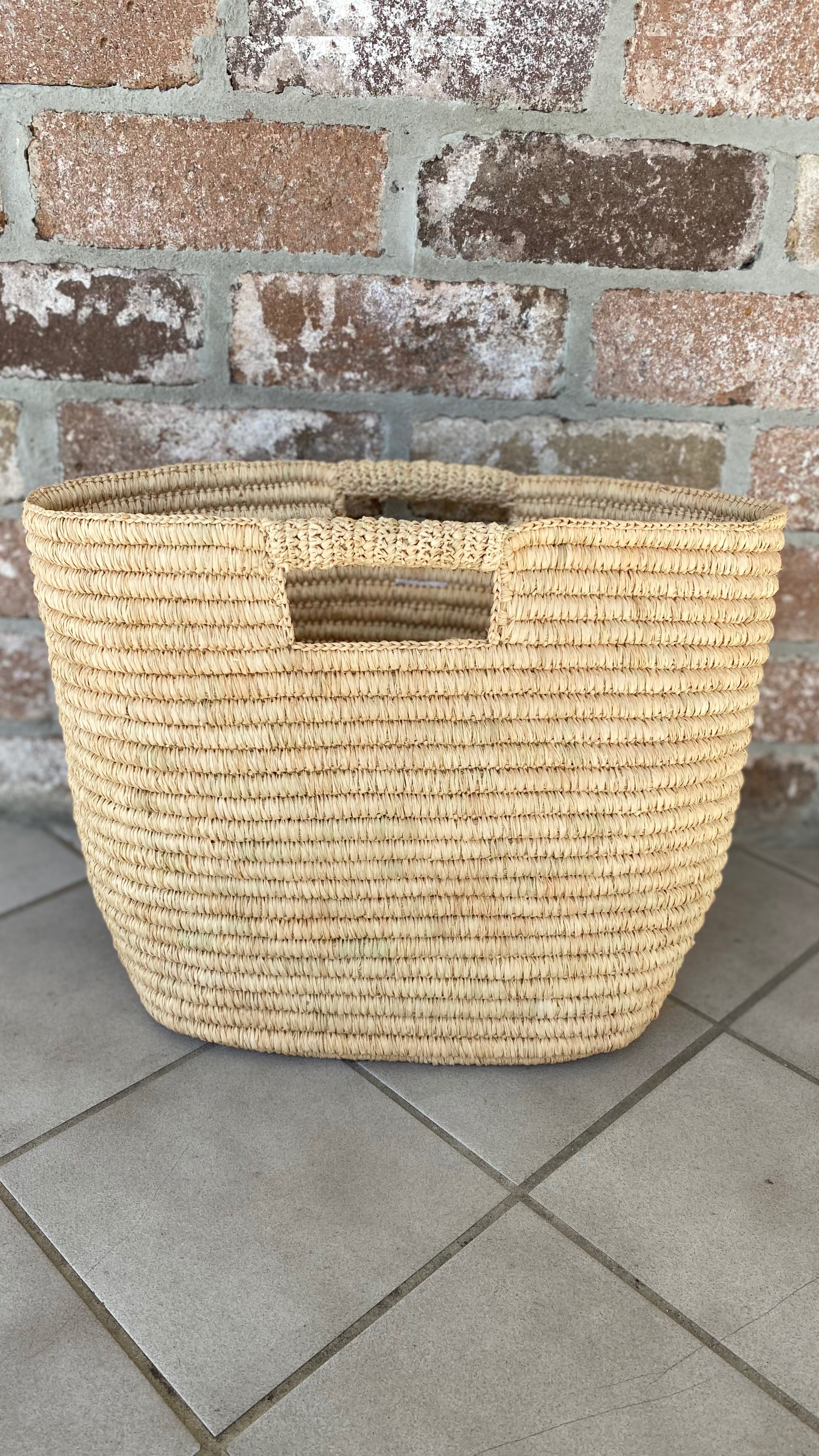 NEW Woven Bucket Basket freeshipping - White Amber the Label