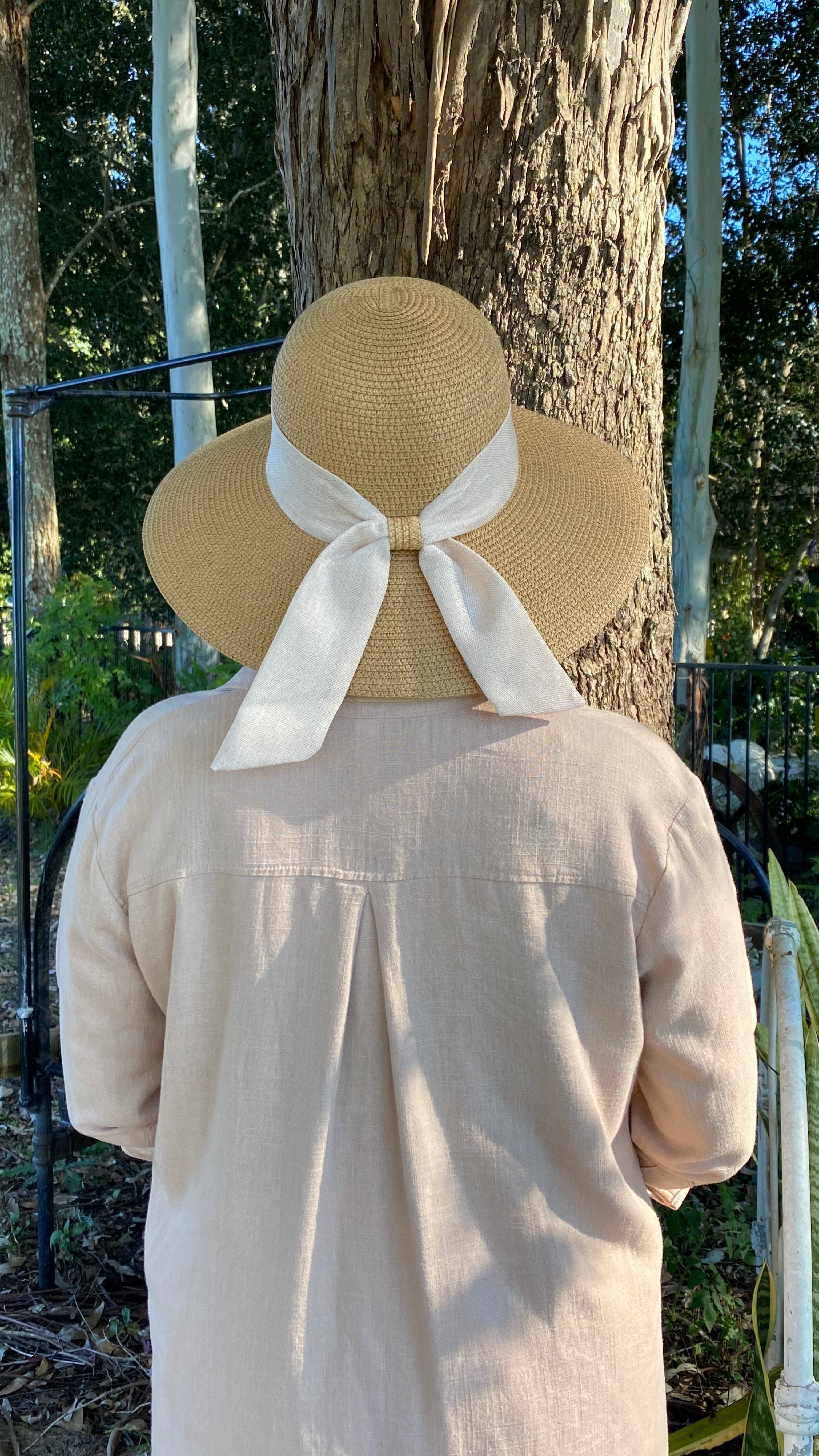 Bow Hat - Cream Sash freeshipping - White Amber the Label