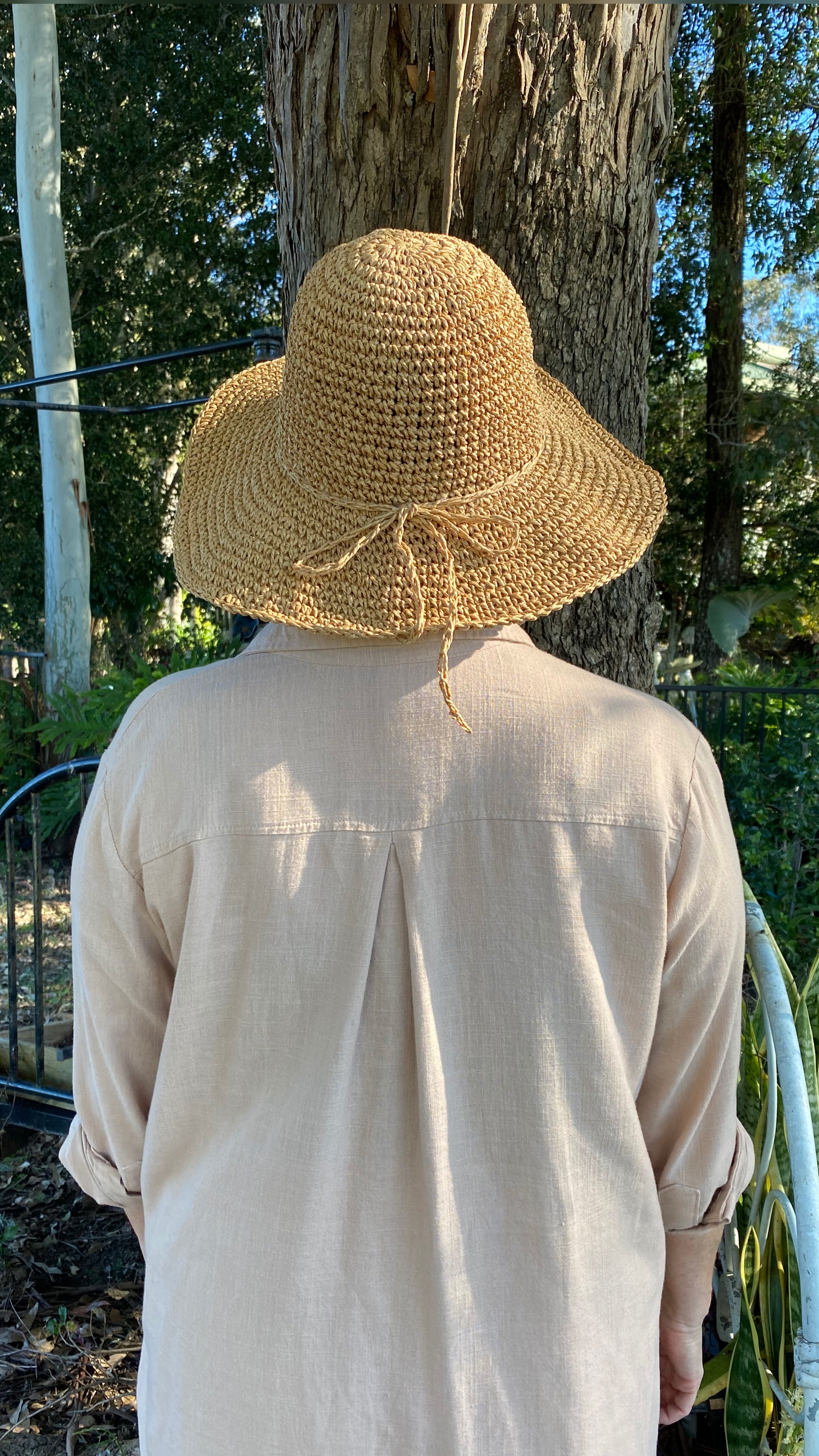 Raffia Crochet Hat - Tan freeshipping - White Amber the Label