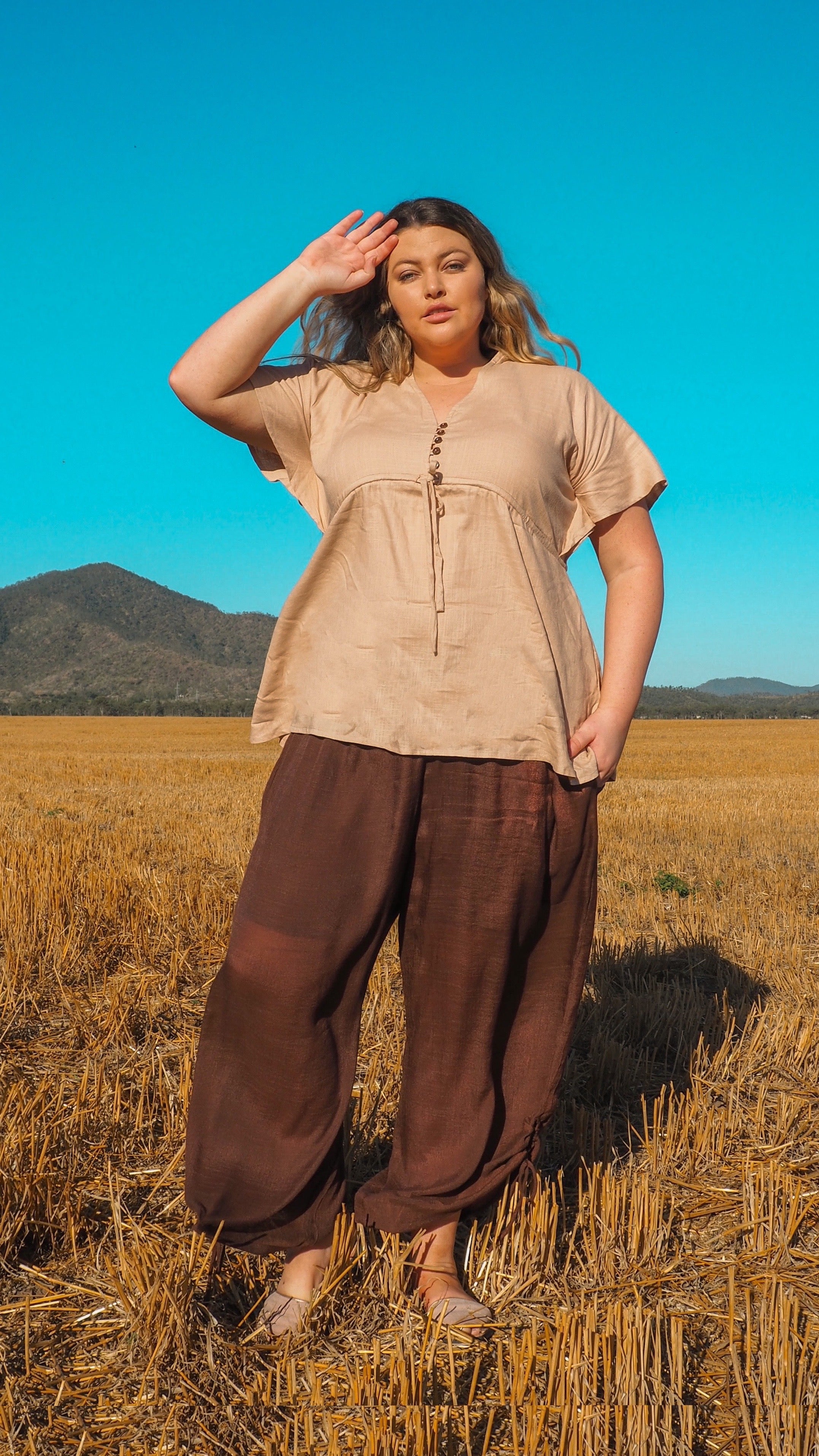 Sweetgum skirt pant  bamboo womens clothing online Australia
